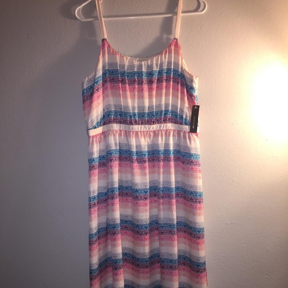 Striped and patterned summer dress